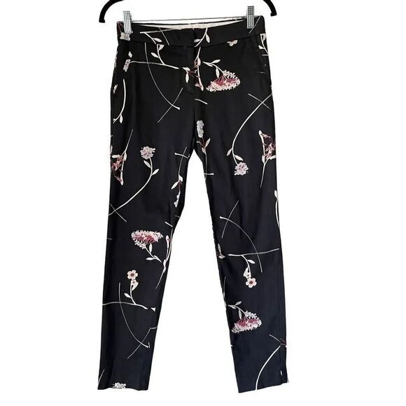 J1 H&M Floral Stretch Cropped‎ Chinos Size 4 - Picture 1 of 5